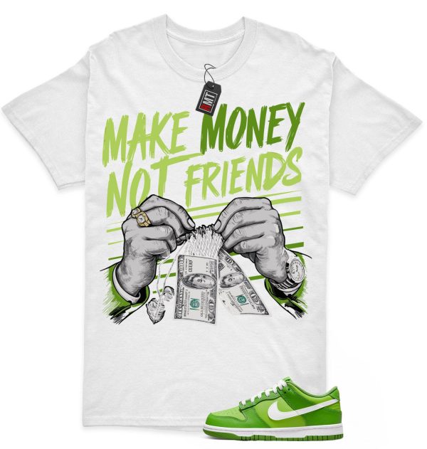 Dunk Low GS Chlorophyll Vivid Green Match Shirt, Make Money Jezsport.com