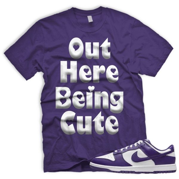 CUTE Dunk Low Championship Court Purple White Match T Jezsport.com