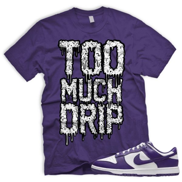 DRIP Dunk Low Championship Court Purple White Match T Jezsport.com