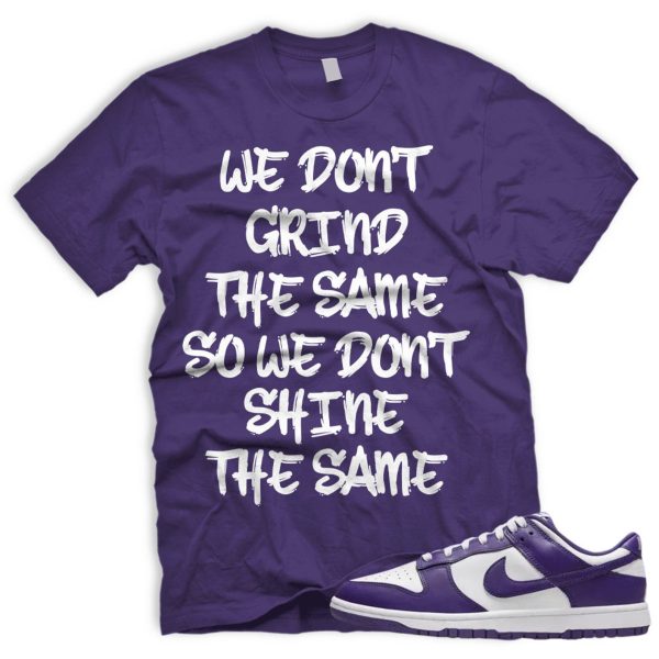 GRNDDIFF Dunk Low Championship Court Purple White Match T Jezsport.com