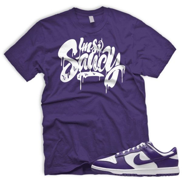 SAUCY Dunk Low Championship Court Purple White Match T Jezsport.com