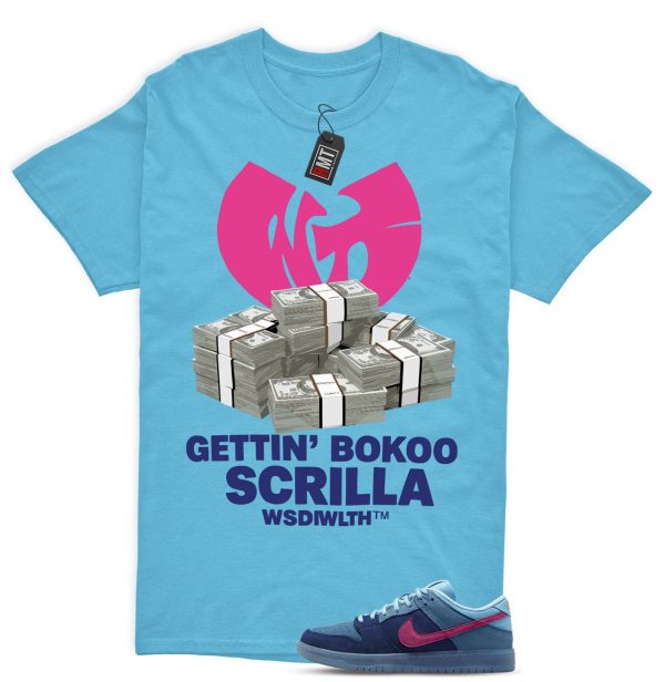 SB Dunk Low Run The Jewels Deep Royal Blue Chill Active Pink Match Shirt, Scrilla Jezsport.com