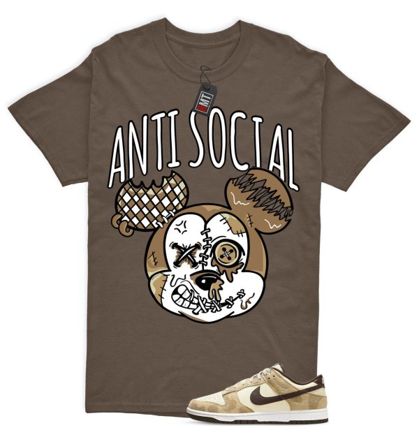 Dunk Giraffe Beach Cheetah Baroque Brown Canvas Sail Animal Pack Low Retro PRM Match Shirt, Anti Social Jezsport.com