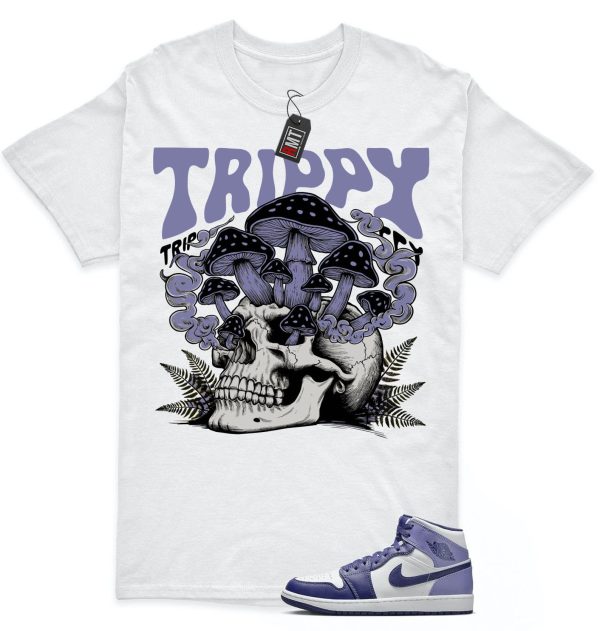 Jordan 1 Retro Mid Blueberry Sky Purple Blue Matching T-shirt, Trippy Jezsport.com