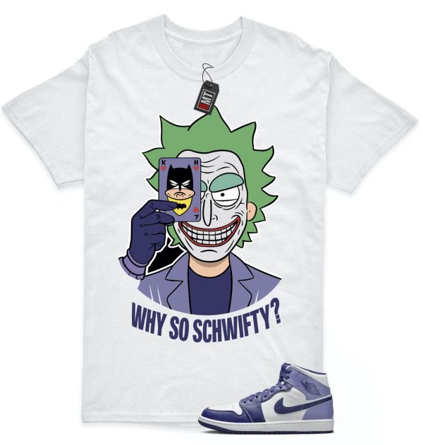 Jordan 1 Retro Mid Blueberry Sky Purple Blue Matching T-shirt, Why So Schwifty Jezsport.com