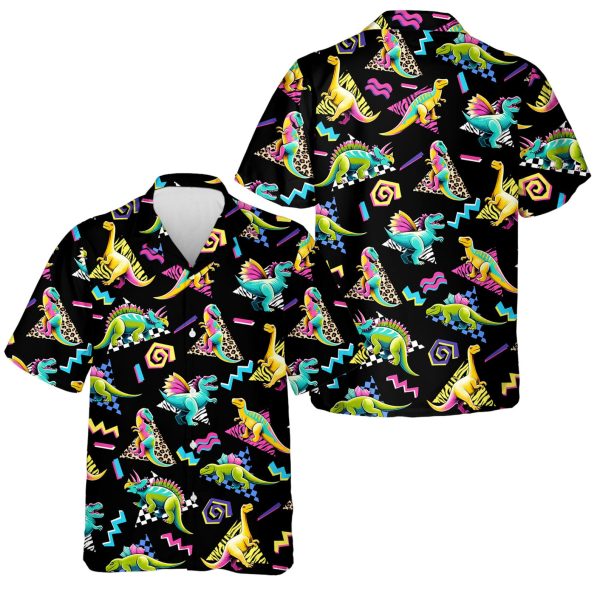 Retro Dinosaurs Hawaiian Shirt, Summer Shirt For Men and Women Jezsport.com