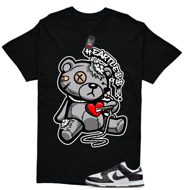 Dunk Panda White Black Low Retro Match T-shirt, Heart Less Jezsport.com