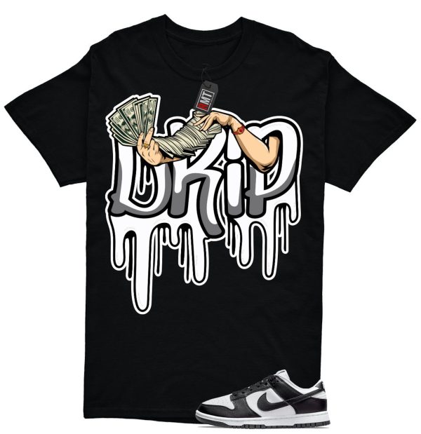 Dunk Panda White Black Low Retro Match T-shirt, Drip Tee Jezsport.com