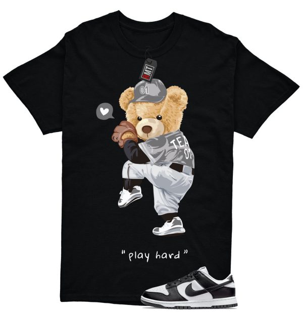 Dunk Panda White Black Low Retro Match T-shirt, Play Hard Jezsport.com