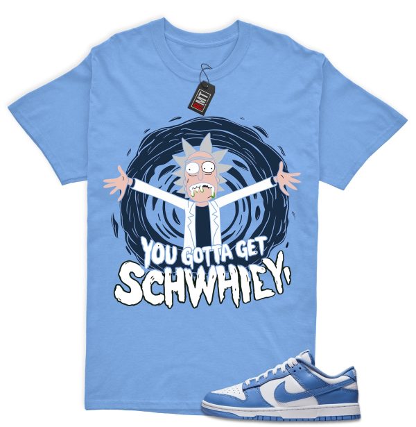 Dunk Polar Blue White Winter Low Match Shirt "Get Schwifty" Jezsport.com