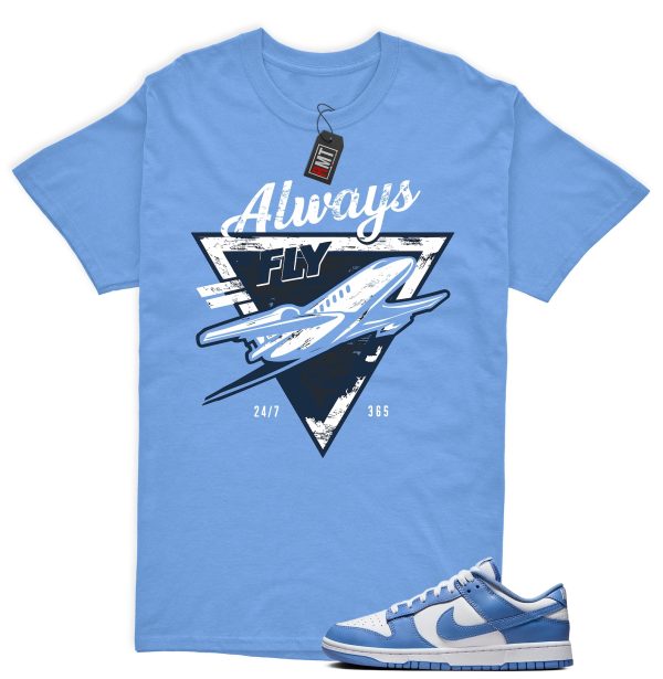 Dunk Polar Blue White Winter Low Match Shirt "Always Fly" Jezsport.com