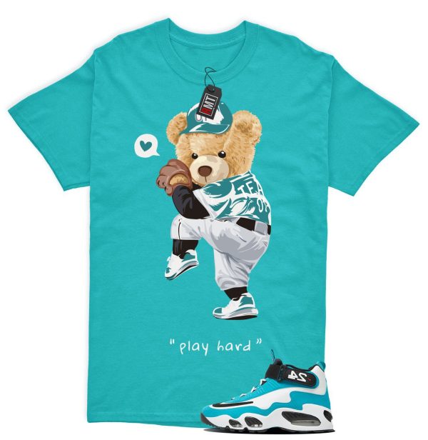 Air Griffey Max 1 Aquamarine Teal Aqua Matching Shirt, Play Hard Jezsport.com