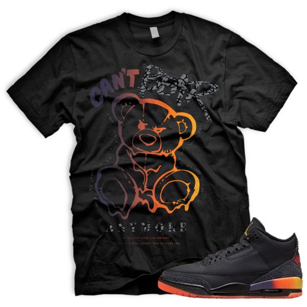 CAN'T AJ 3 Retro Rio Black Solar Flare Total Crimson Abyss Balvin T-shirt Match Sneaker Jezsport.com