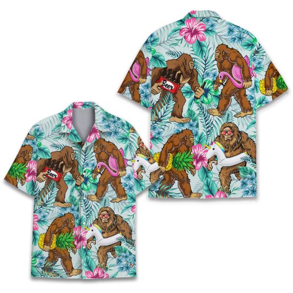 Tropical Bigfoot Hawaiian Shirt, Summer Shirt For Men and Women Jezsport.com