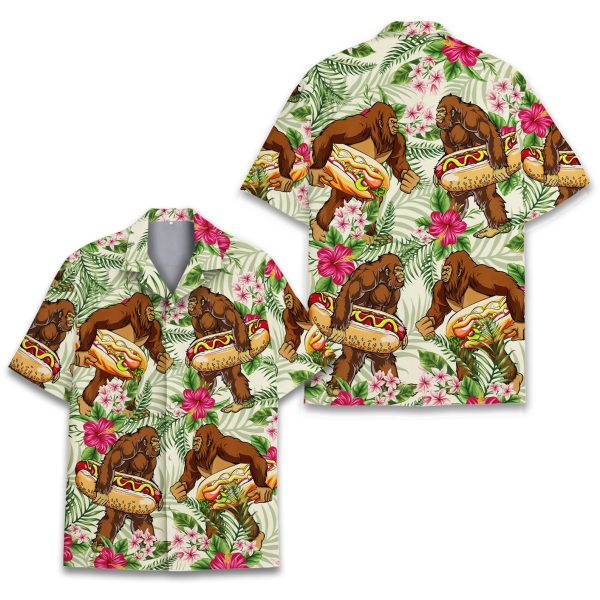 Bigfoot Hot Dog Hawaiian Shirt, Summer Shirt For Men and Women Jezsport.com