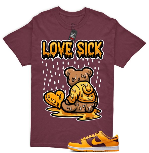 Dunk Arizona Maroon Yellow Matching T-shirt - Love Sick Tee Match Dunk Arizona Maroon Jezsport.com