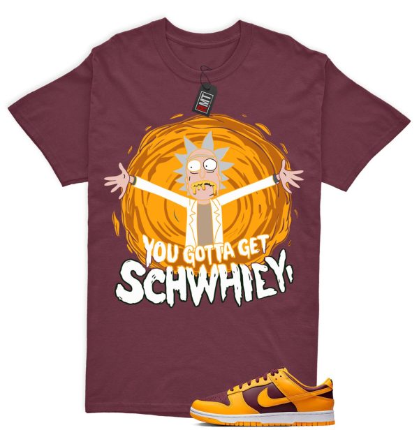 Dunk Arizona Maroon Yellow Matching T-shirt - Get Schwifty Tee Match Dunk Arizona Maroon Jezsport.com