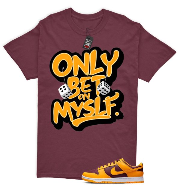 Dunk Arizona Maroon Yellow Matching T-shirt - Bet on My Self Tee Match Dunk Arizona Maroon Jezsport.com