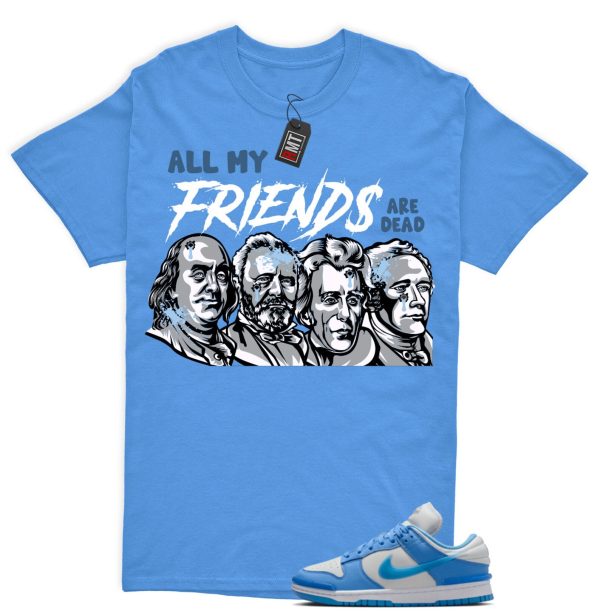 Dunk Twist University Blue UNC Photon Dust White Low Match T-shirt - All My Friends Jezsport.com