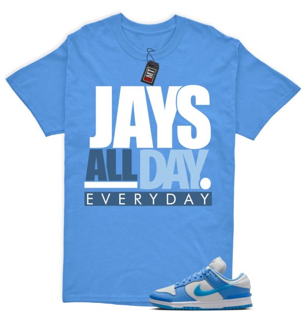 Dunk Twist University Blue UNC Photon Dust White Low Match T-shirt - Jays All Day Jezsport.com