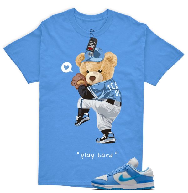 Dunk Twist University Blue UNC Photon Dust White Low Match T-shirt - Play Hard Jezsport.com