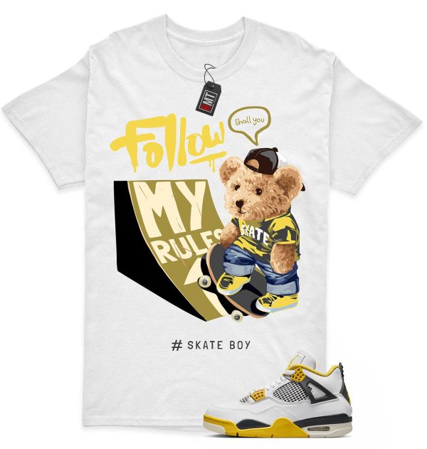 Vivid Sulfur 4s Matching T-shirt - Skate Boy Tee Match Jordan 4 Vivid Sulfur Jezsport.com