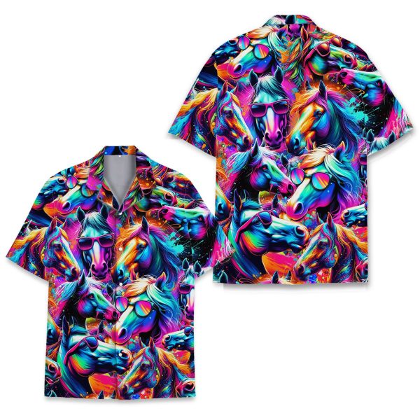 Colorful Horse Hawaiian Shirt, Summer For Men and Women Jezsport.com