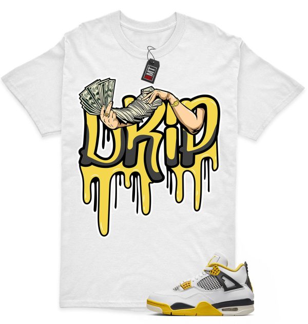 Vivid Sulfur 4s Matching T-shirt - Drip Tee Match Jordan 4 Vivid Sulfur Jezsport.com