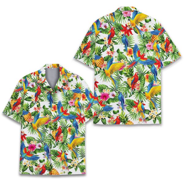 Tropical Parrot Hawaiian Shirt, Summer Shirt For Men and Women Jezsport.com