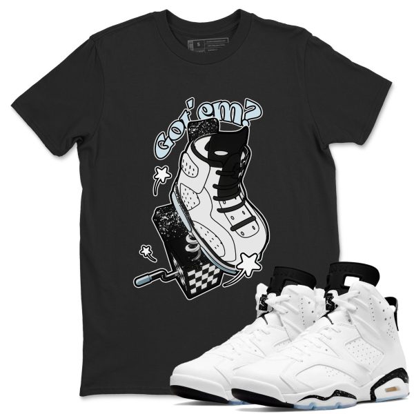 Shoe In The Box Unisex Shirts To Match Jordans 6s White Black Jezsport.com