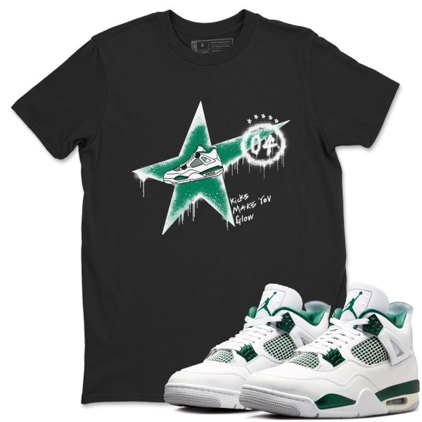 Kicks Make You Glow Unisex Shirts To Match Jordans 4s Oxidized Green Jezsport.com