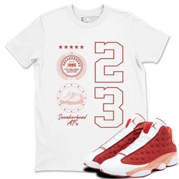 Sneaker Emblem Unisex Shirts To Match Jordans 13s Dune Red Jezsport.com