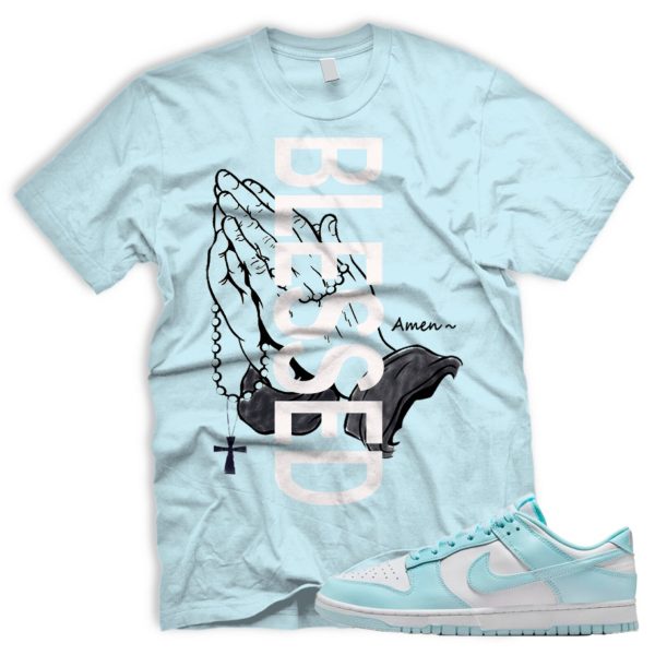 BLSSDHNDS T Dunk Low Glacier Blue White Retro N Custom Shirt Jezsport.com