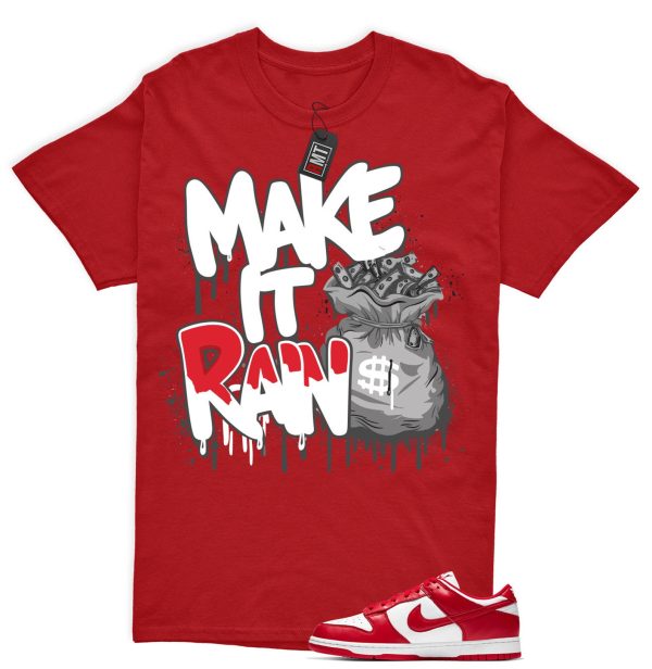 Dunk Low SP St. John University Red White Matching Shirt, Make it Rain Tee Match St. John Dunk Jezsport.com