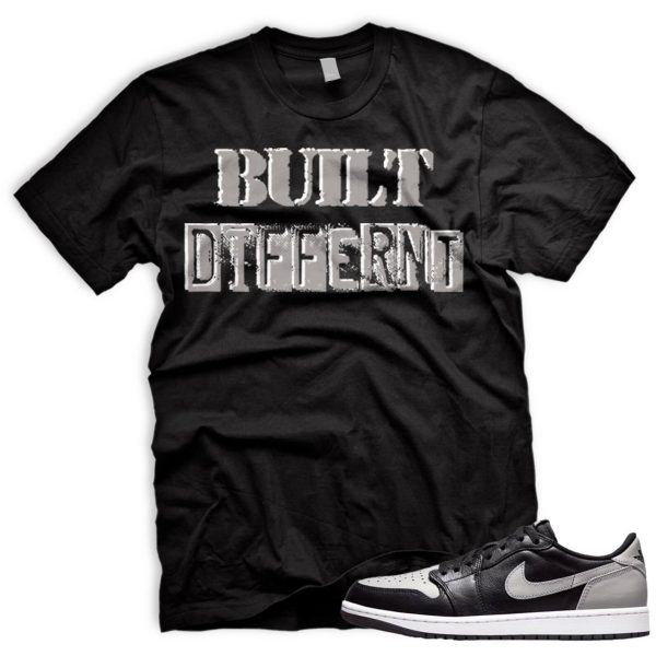 BD Air J 1 Low OG Shadow Retro Medium Grey Black White 2024 AJ 1 T-Shirt Match Sneaker Jezsport.com