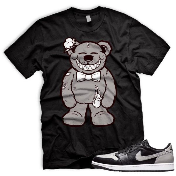 TED Air J 1 Low OG Shadow Retro Medium Grey Black White 2024 AJ 1 T-Shirt Match Sneaker Jezsport.com