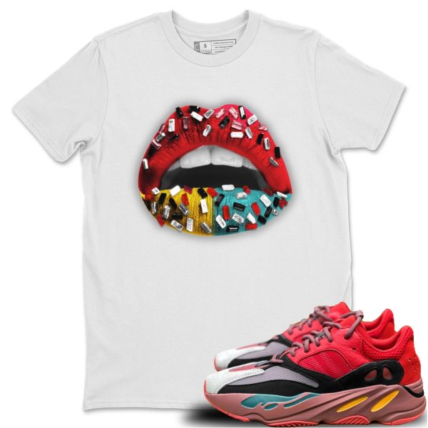 Lips Jewel Unisex Shirts To Match Jordans Yeezys 700 HiUnisex Shirts To Match JordansRes Red Jezsport.com