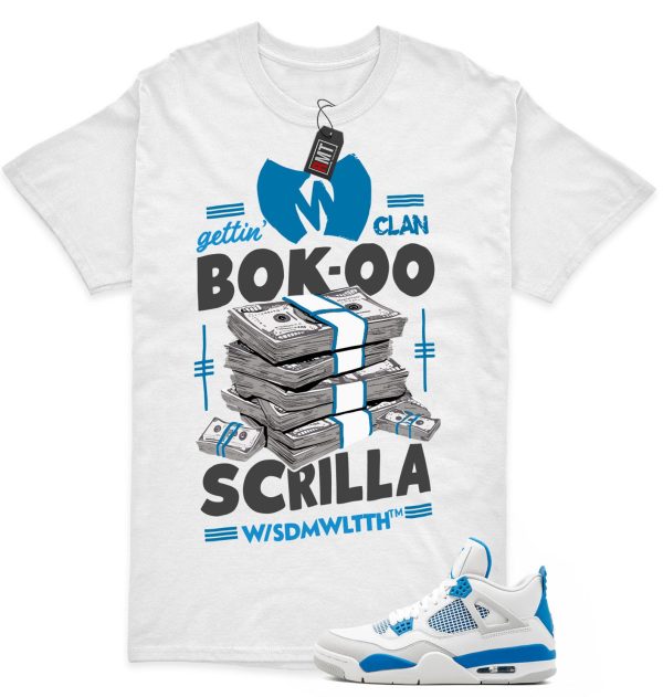 Jordan 4 Military Blue Matching Shirts, Scrilla Tee Match Military Blue 4s Jezsport.com