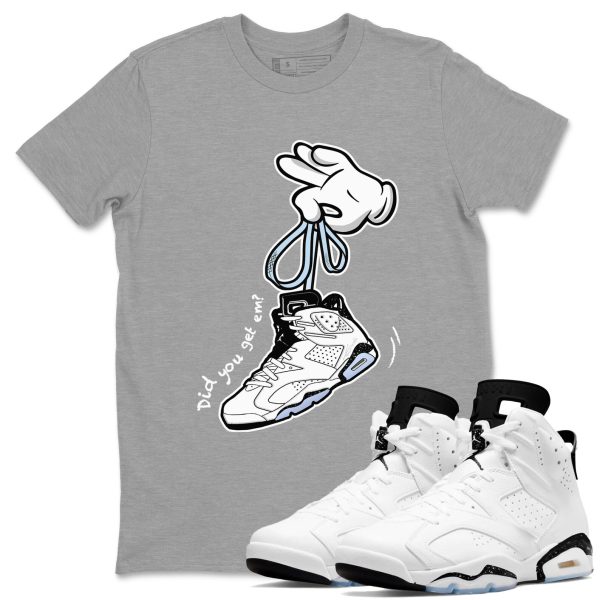 Cartoon Hands Unisex Sneakerhead Shirts To Match Jordans AJ6 Retro White Black Jezsport.com