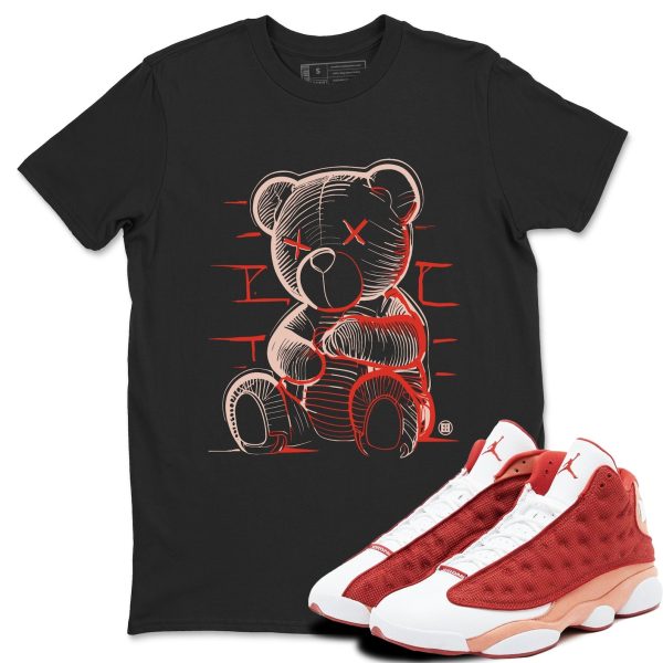 Neon Bear Unisex Sneakerhead Shirts To Match Jordans AJ13 Dune Red Jezsport.com