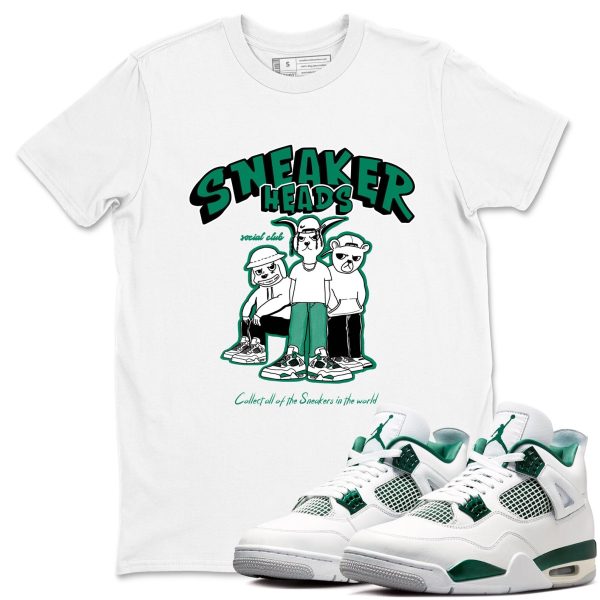 Sneakerheads Social Club Unisex Sneakerhead Shirts To Match Jordans AJ4 Oxidized Green Jezsport.com