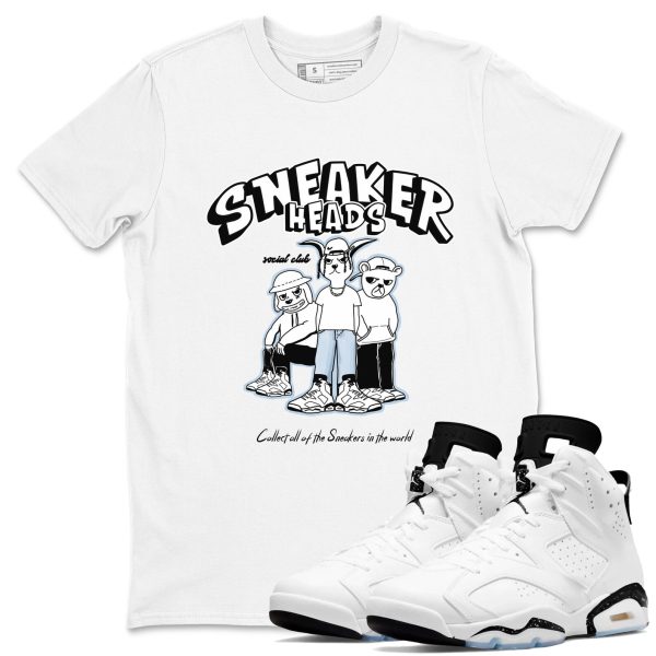 Sneakerheads Social Club Unisex Sneakerhead Shirts To Match Jordans AJ6 Retro White Black Jezsport.com