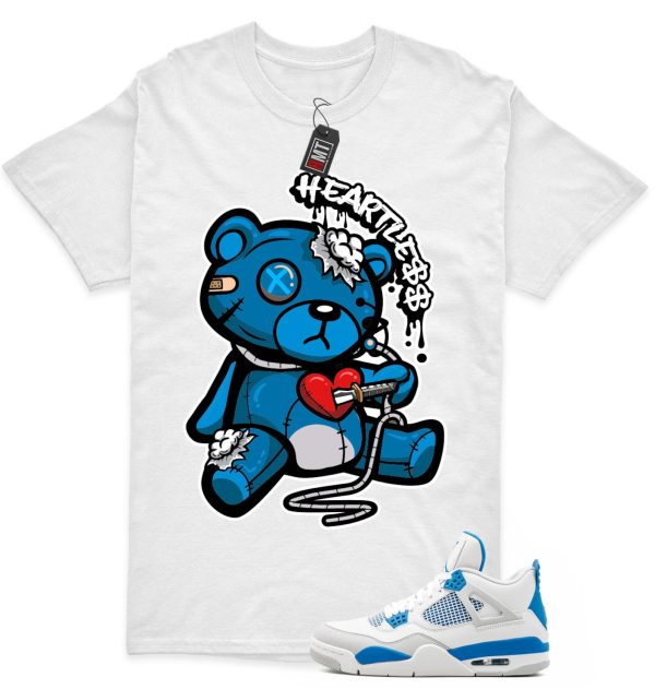 Jordan 4 Military Blue Matching Shirts, Heart Less Tee Match Military Blue 4s Jezsport.com