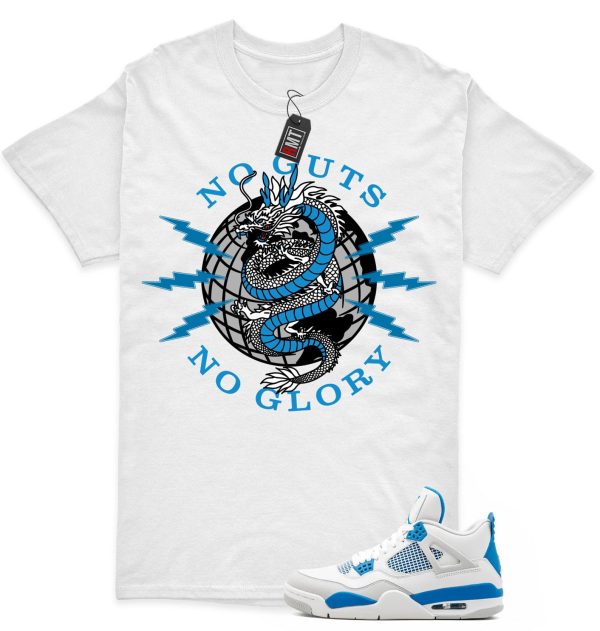 Jordan 4 Military Blue Matching Shirts, No Guts Tee Match Military Blue 4s Jezsport.com