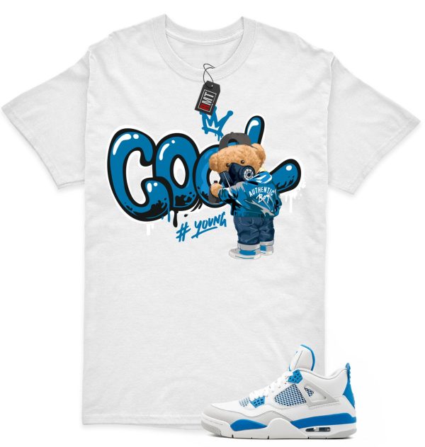 Jordan 4 Military Blue Matching Shirts, Cool Bear Tee Match Military Blue 4s Jezsport.com