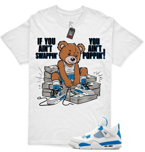 Jordan 4 Military Blue Matching Shirts, If You Aint Tee Match Military Blue 4s Jezsport.com