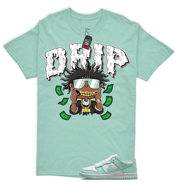 Dunk Mint Foam White Matching Shirt, Drip Tee Match Low GS Mint Foam Jezsport.com