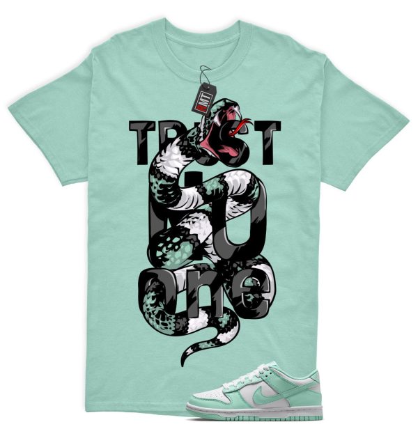 Dunk Mint Foam White Matching Shirt, Trust No One Tee Match Low GS Mint Foam Jezsport.com