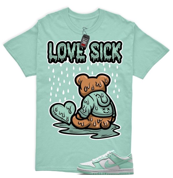 Dunk Mint Foam White Matching Shirt, Love Sick Tee Match Low GS Mint Foam Jezsport.com