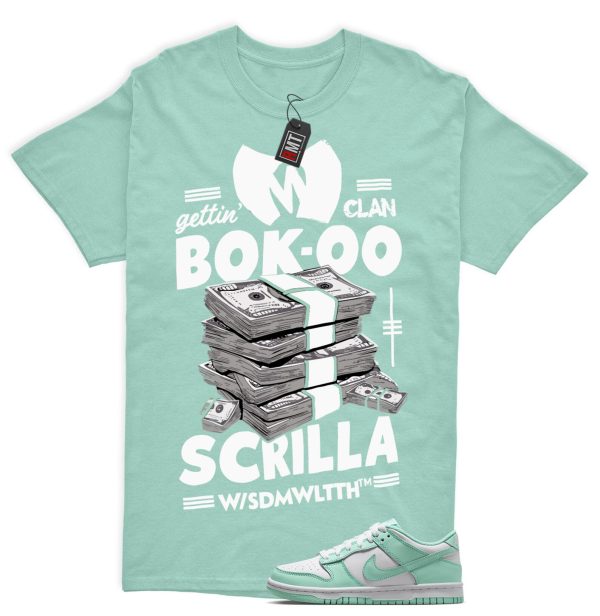 Dunk Mint Foam White Matching Shirt, Scrilla Tee Match Low GS Mint Foam Jezsport.com